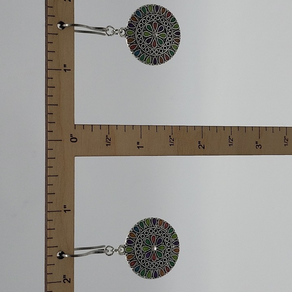 1806- Handmade Colorfull Boho Earrings NWT - Picture 5 of 6